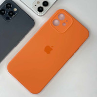 Чехол Silicone Case Full Camera для iPhone 12 Kumquat